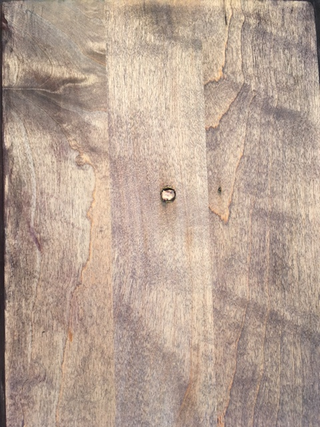 Second coat of eggplant sanded back. I hate sanding.